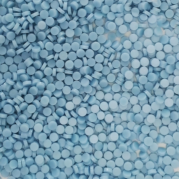 Resin mosaic tiles, Round 5 mm, Opaque Ethereal Blue