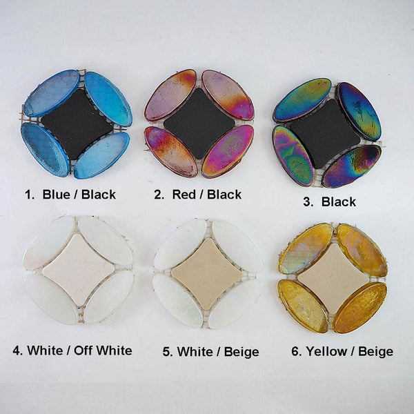 Decorative Porcelain glazed + Iridescent glass mosaic tiles