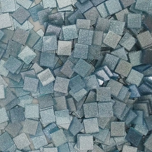 Resin mosaic tiles, 10x10 mm, Sparkle 573 Ethereal Blue