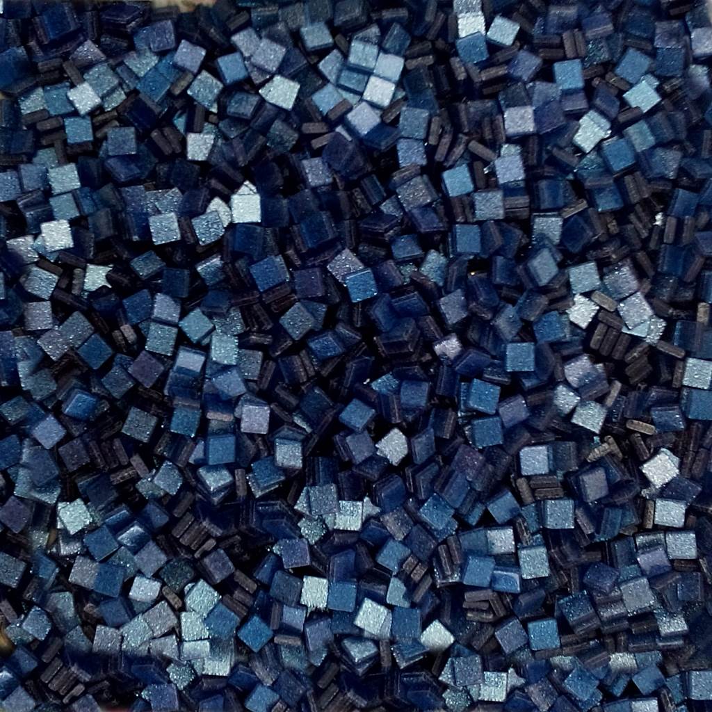 Resin mosaic tiles, 5x5 mm, Sparkle 542 Sapphire