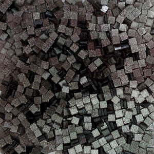 Resin mosaic tiles, 5x5 mm, Sparkle 955 Storm Grey
