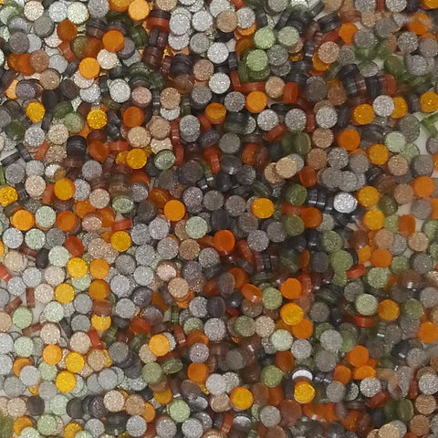 Resin mosaic tiles, Round 5 mm, Sparkle Mystic mixes