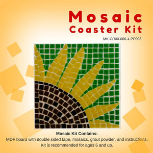 Mosaic Coaster Kit, Sunflower