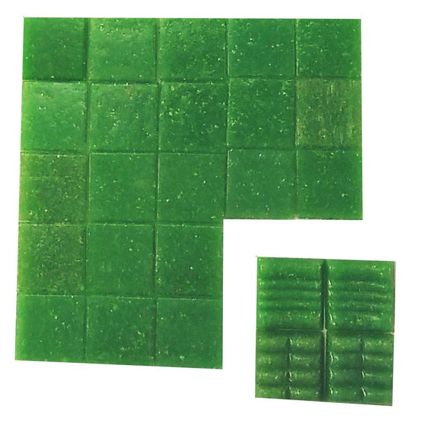 Vitreous glass mosaic tiles, 20x20 mm, Opaque Basil green