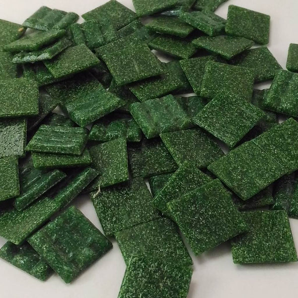 Vitreous glass mosaic tiles, 25x25 mm, Opaque Jade green