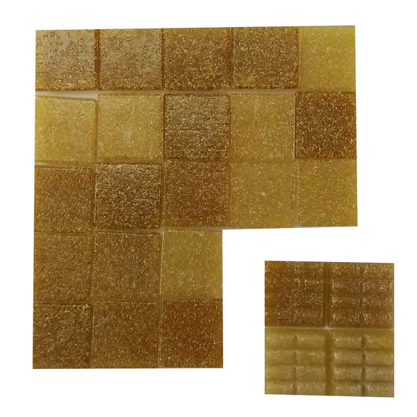 Vitreous glass mosaic tiles, 20x20 mm, Opaque Mustard