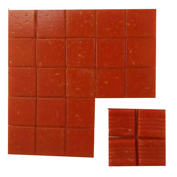 Vitreous glass mosaic tiles, 20x20 mm, Opaque Orange