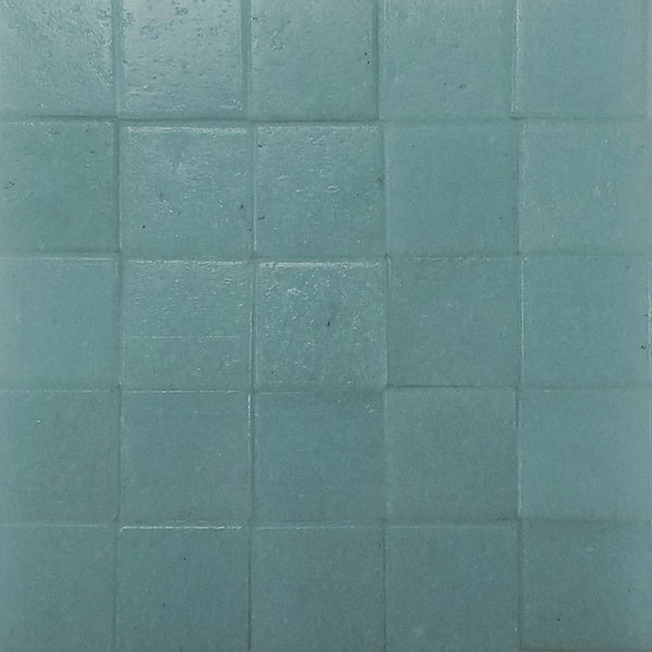 Vitreous glass mosaic tiles, 20x20 mm, Opaque Arctic blue