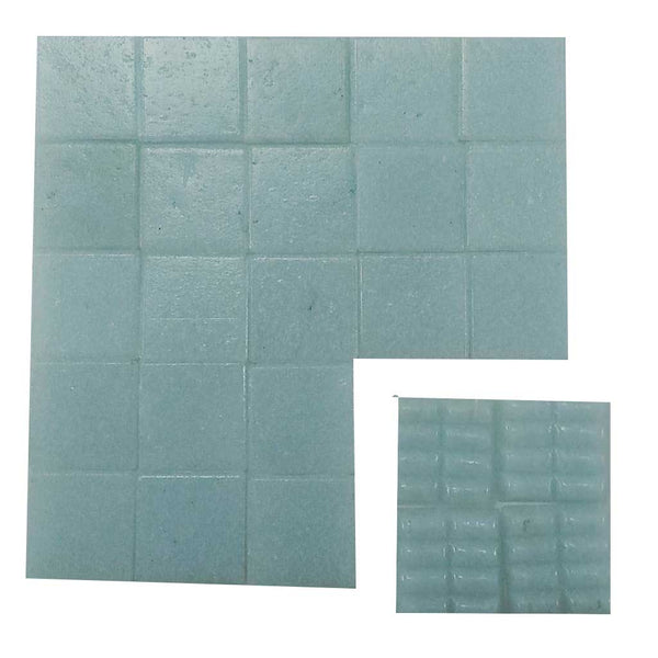 Vitreous glass mosaic tiles, 20x20 mm, Opaque Arctic blue