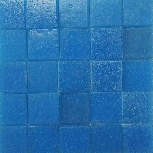 Vitreous glass mosaic tiles, 20x20 mm, Opaque Lagoon blue