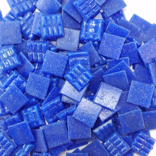 Vitreous glass mosaic tiles, 20x20 mm, Opaque Navy blue