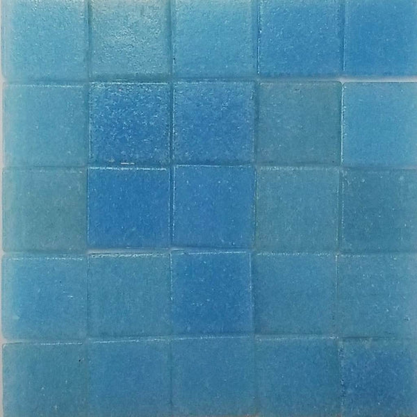 Vitreous glass mosaic tiles, 20x20 mm, Opaque Sky blue