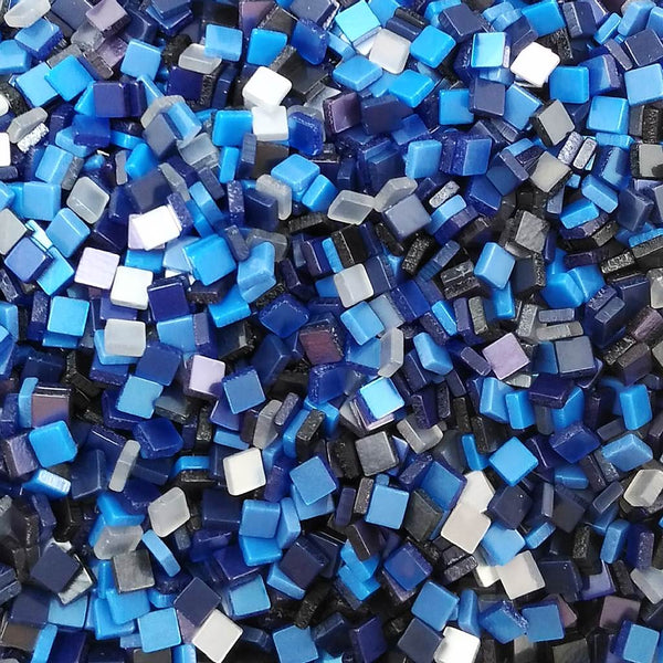 Resin mosaic tiles, 5x5 mm, Ocean mixes