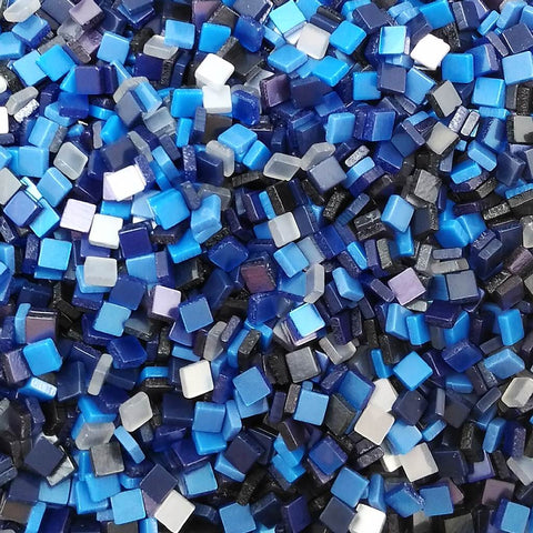Resin mosaic tiles, 5x5 mm, Ocean mixes